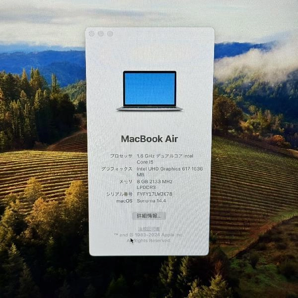 MacBook Air Retina 13インチ 2018 256GB MRE92J/A A1932 スペースグレイ