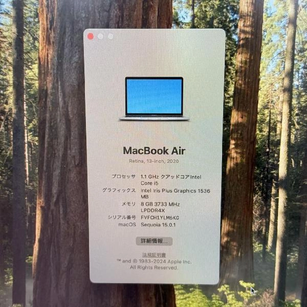 MacBook Air M1 2020 512GB MVH22J/A A2179 極美品 スペースグレイ