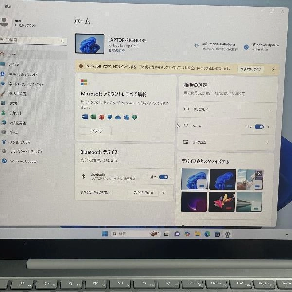 Surface Laptop Go 2 Core i5 128GB 8QF-00007 極美品 No 商品カラー