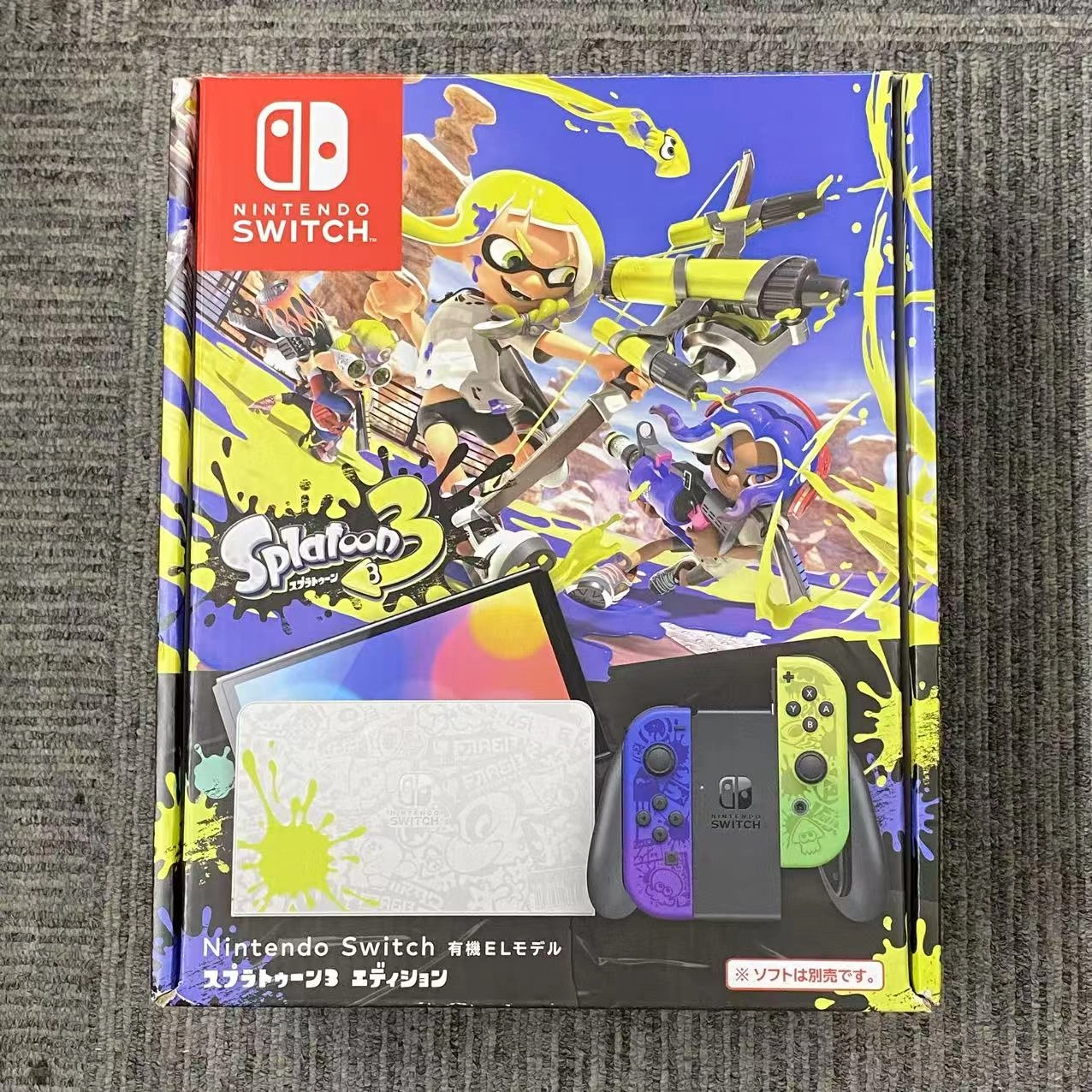 Nintendo Switch(有機ELモデル) スプラトゥーン3エディション 32GB ブラック HEG-S-KCAAA(JPN) 新品同様