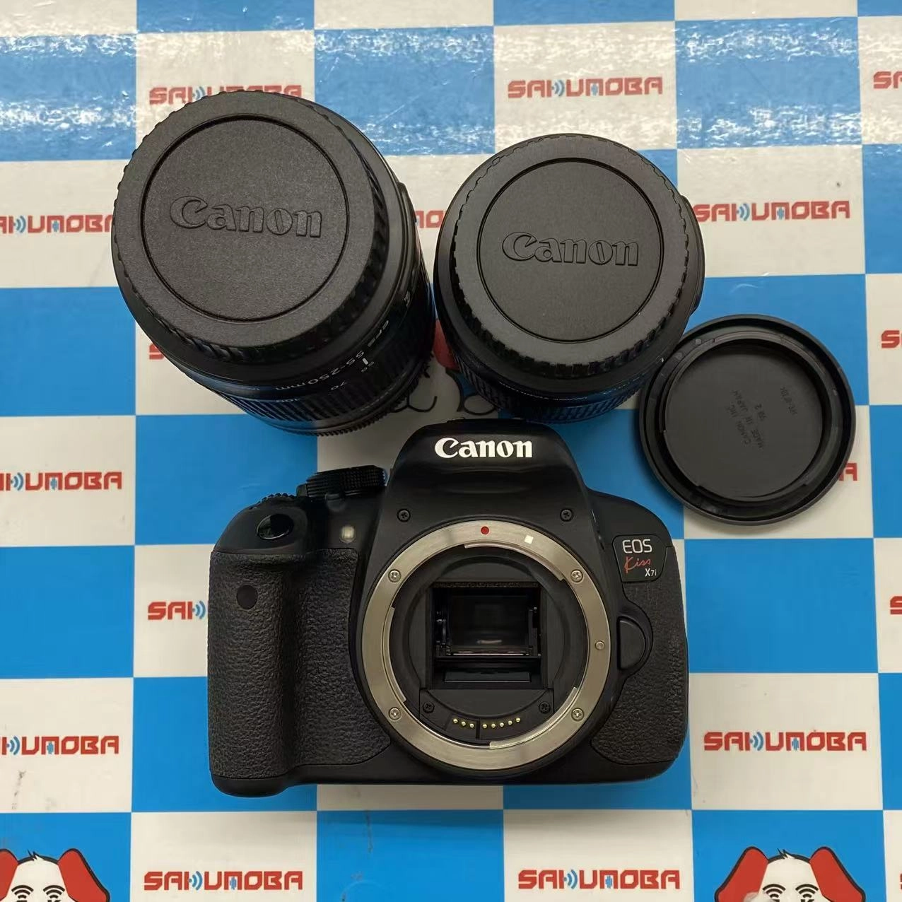 EOS Kiss X7i ダブルズームキット ブラック KISSX7i-WKIT 美品