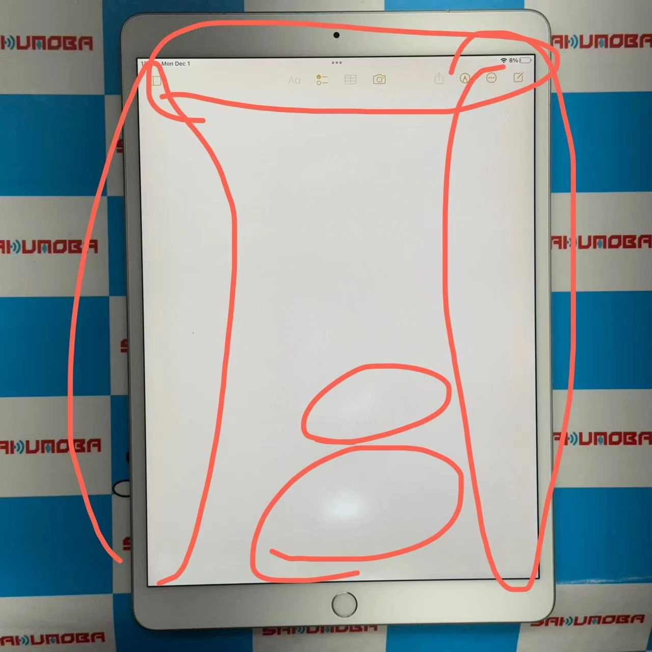 iPad Air 第3世代 Wi-Fi+Cellularモデル 64GB シルバー NV0E2J/A docomo版SIMフリー 訳あり品